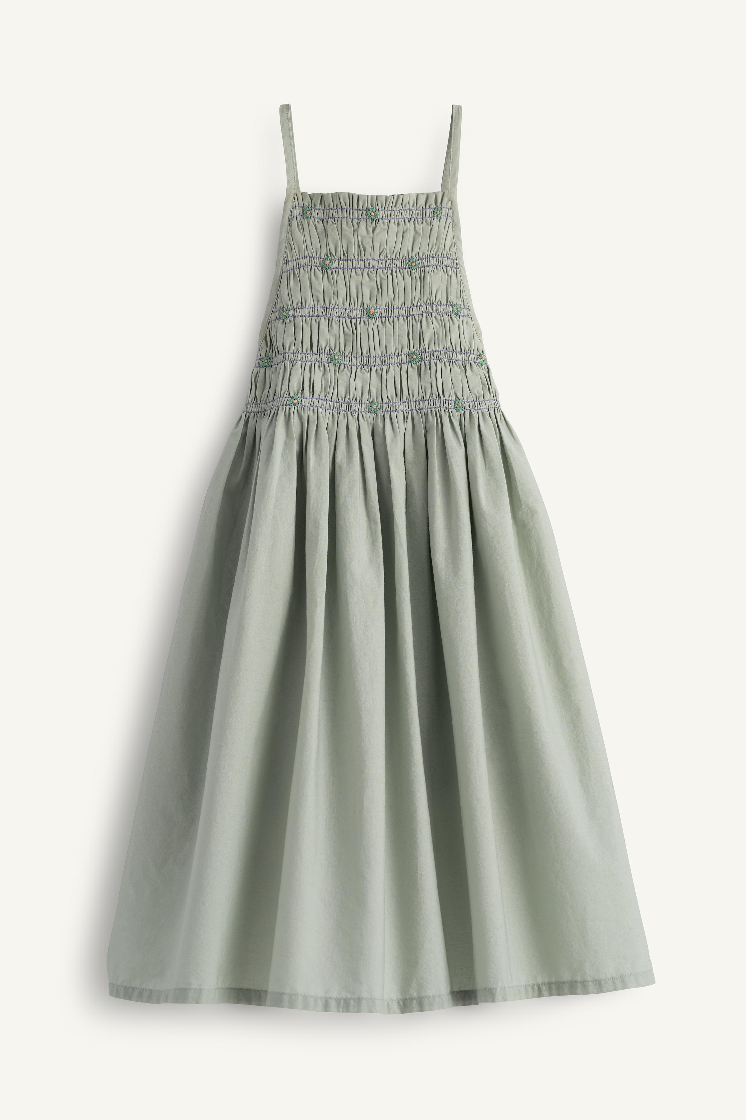 LIMITED EDITION EMBROIDERED FLORAL PINAFORE DRESS